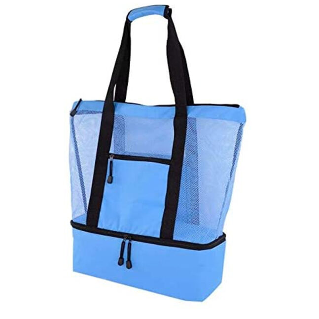 Bolsa Praia C/ Compartimento Termico Piscina Campo Cor:Azul Aço