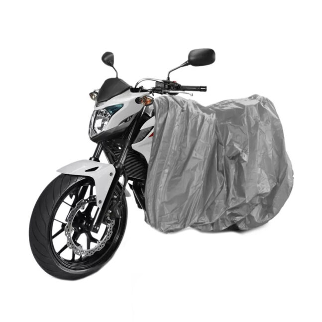 Capa Para Moto Impermeável Forrada Térmica Sol Chuva 140X240cm Cor:Cinza