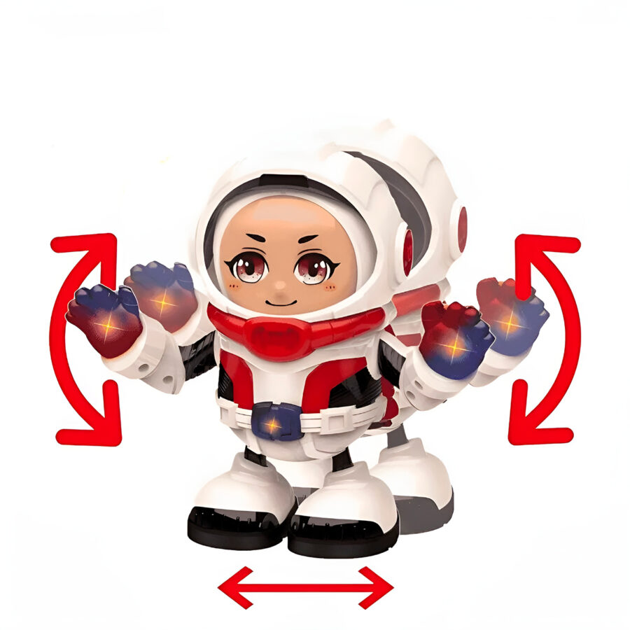 Brinquedo Astronauta Robô Dançarino Luz Som Diversão - Imagem 5