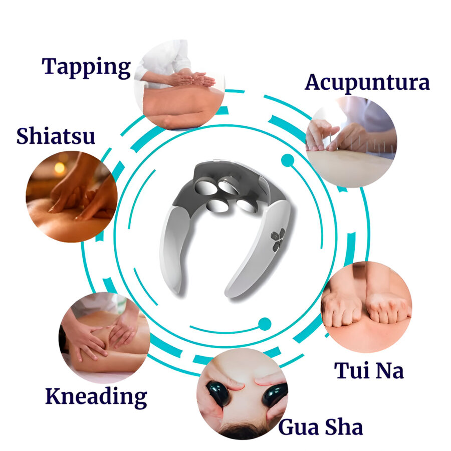 Massageador Elétrico Portátil Cervical Pescoço Alívio - Imagem 5