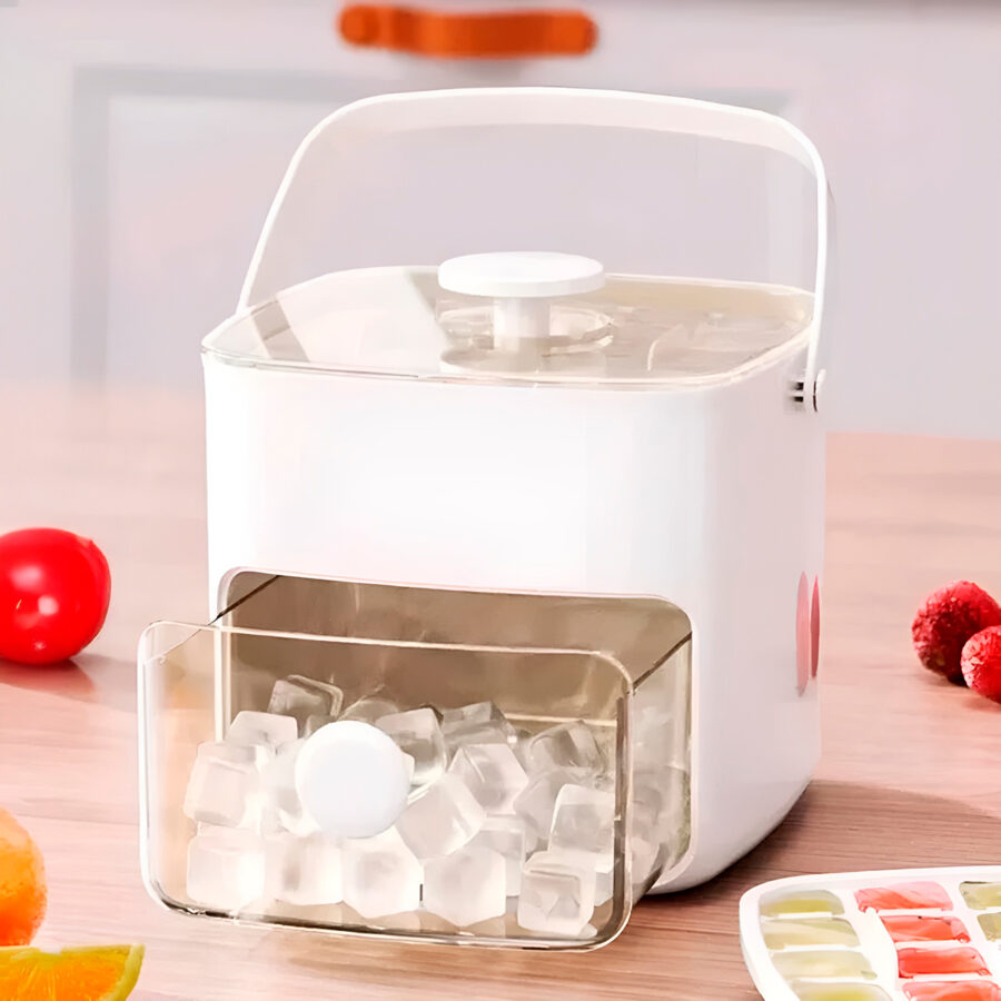 Caixa Dispenser Molde de Gelo 2 em 1 Forma Gaveta - Imagem 5