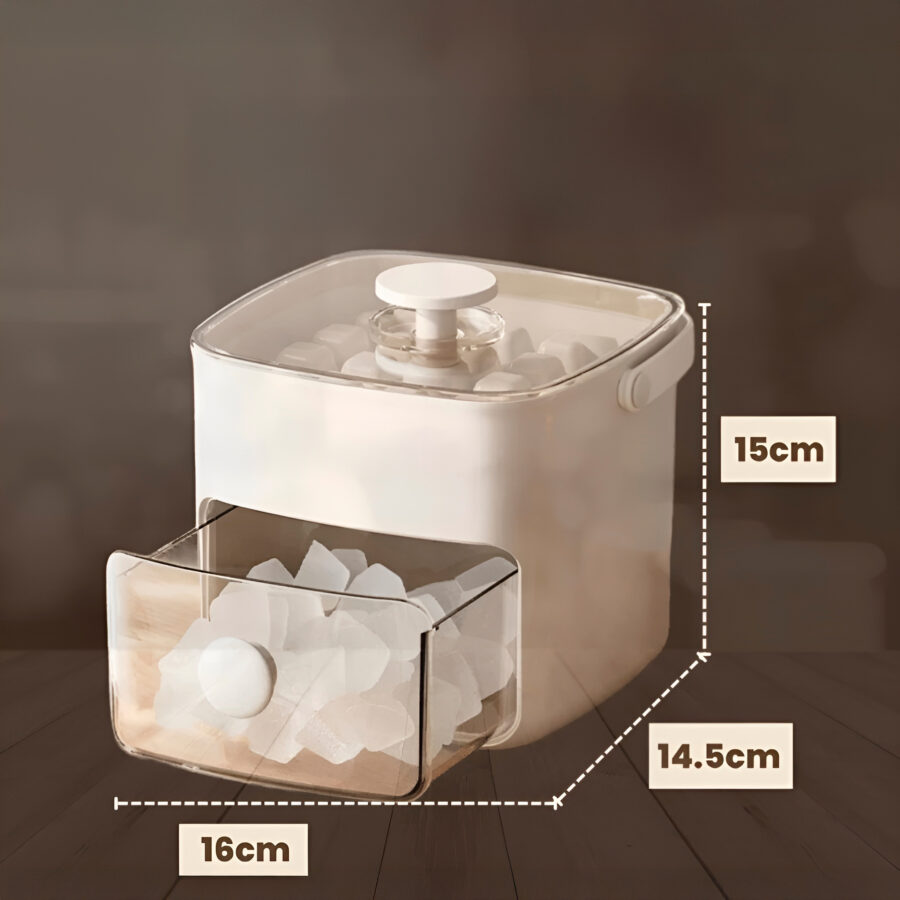 Caixa Dispenser Molde de Gelo 2 em 1 Forma Gaveta - Imagem 6