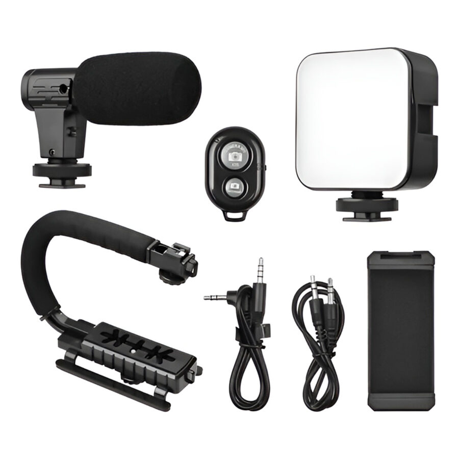 Kit Estabilizador Tripé para Câmera Celular Gravação - Imagem 6