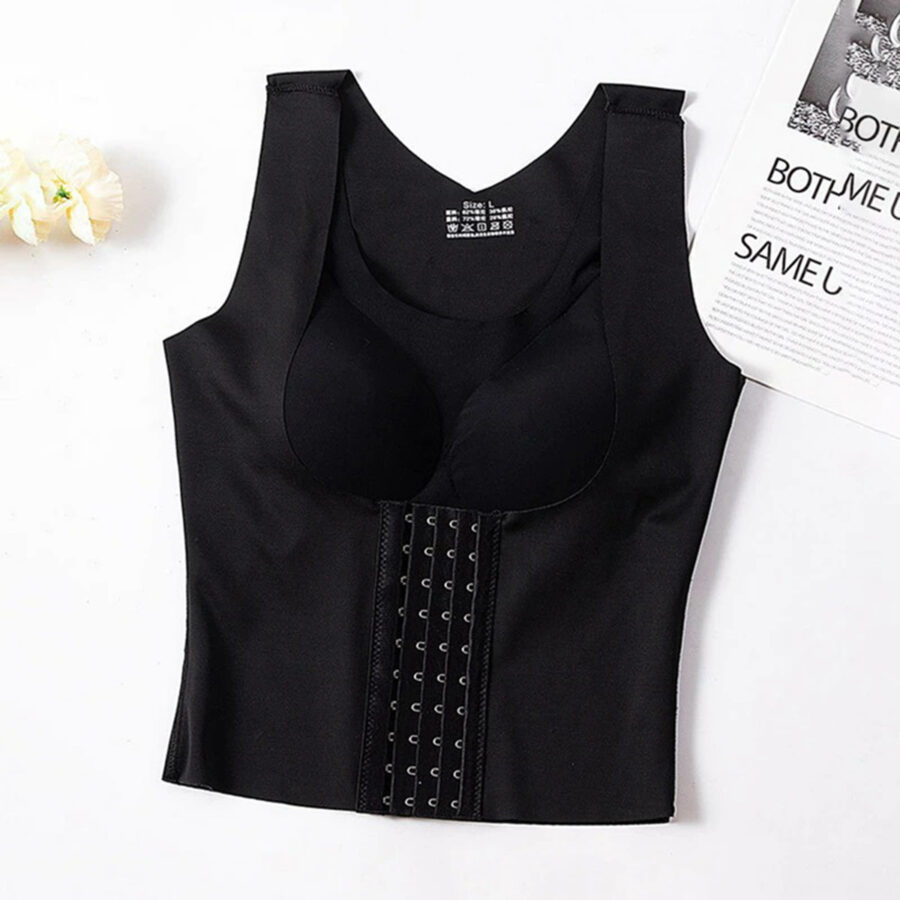 Cinta Modeladora De Corpo Sem Costura 4 Em 1 Bojo Preto Tamanho:XL - Imagem 6