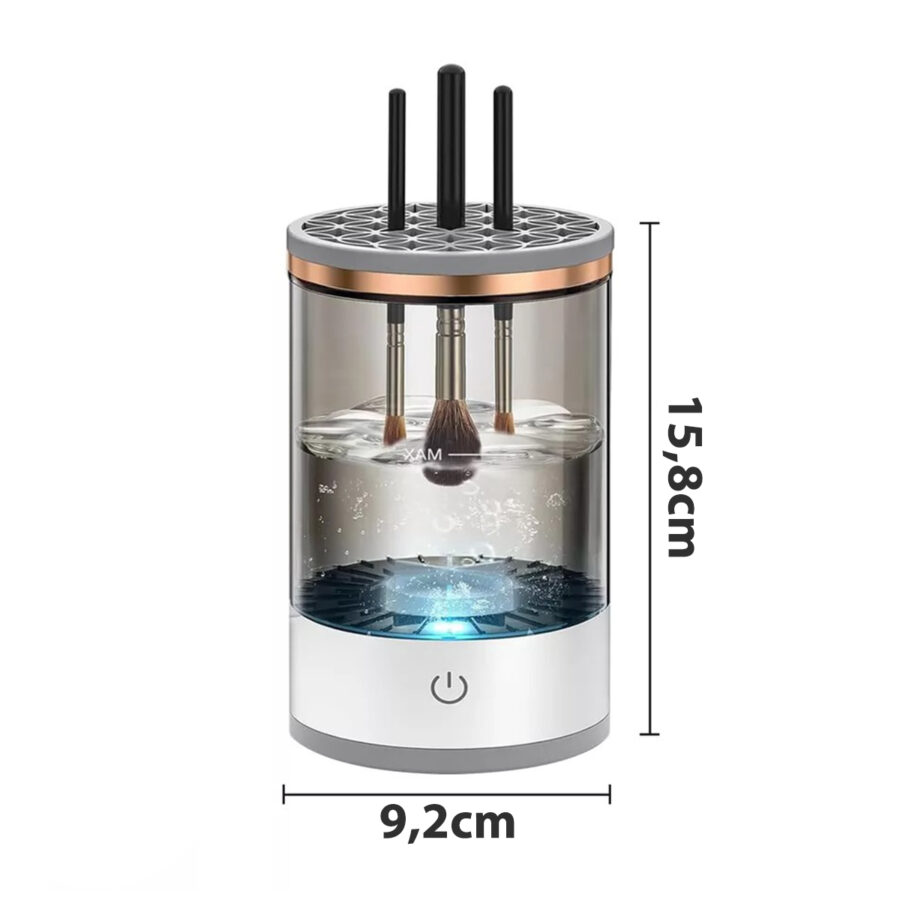 Lavador De Pincel Limpador Automático Maquiagem USB Salão Casa Cor:Branco - Imagem 6