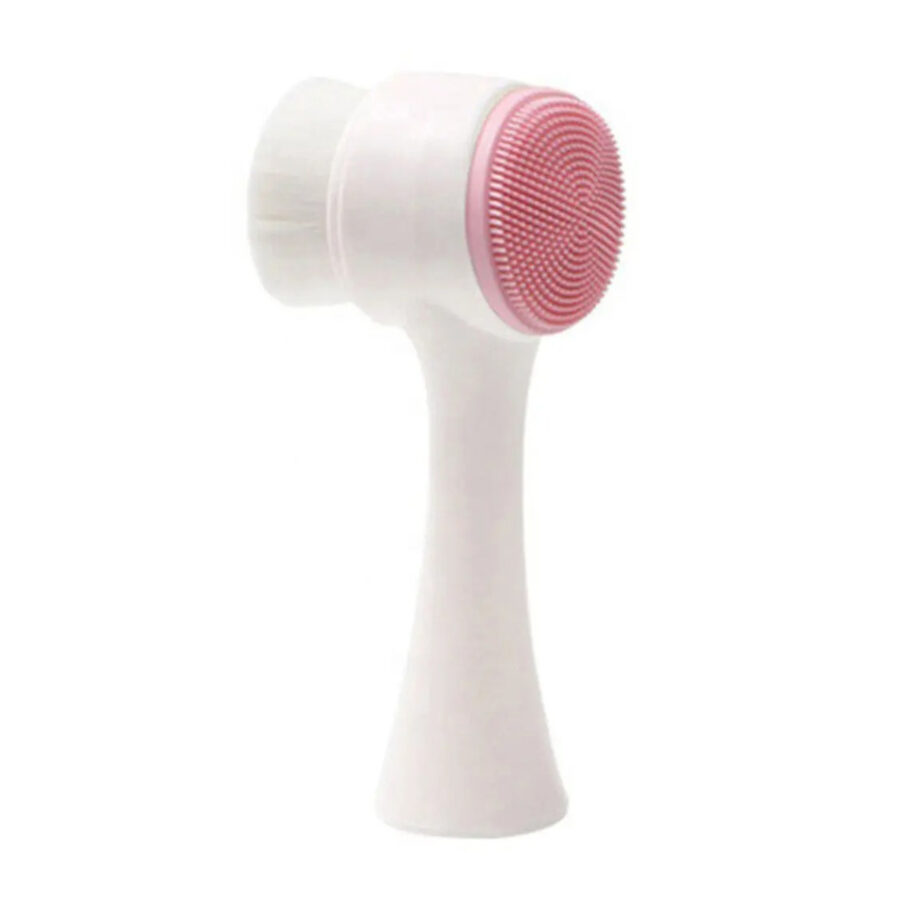 Escova Massagem Facial Limpeza Esfoliação Suave 2 em 1 Cor:Rosa - Imagem 6