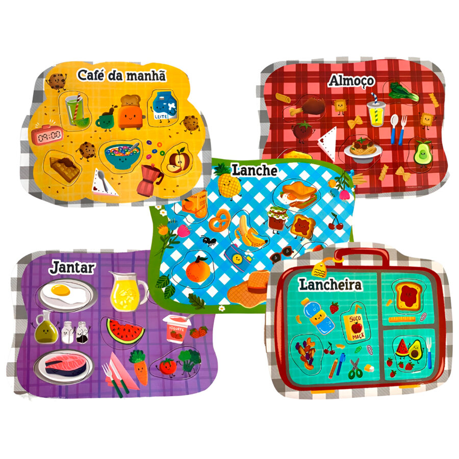 Brinquedo De Encaixe Hora Do Lanche Aprendizado Infantil - Imagem 6