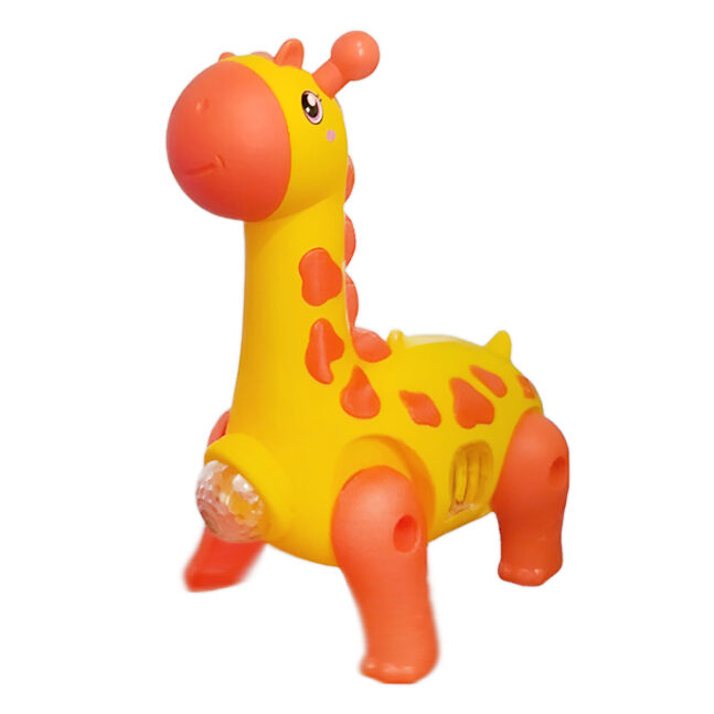 Girafa Brinquedo Infantil Dançante Robô Som Luz Crianças Bebe Cor:Amarelo