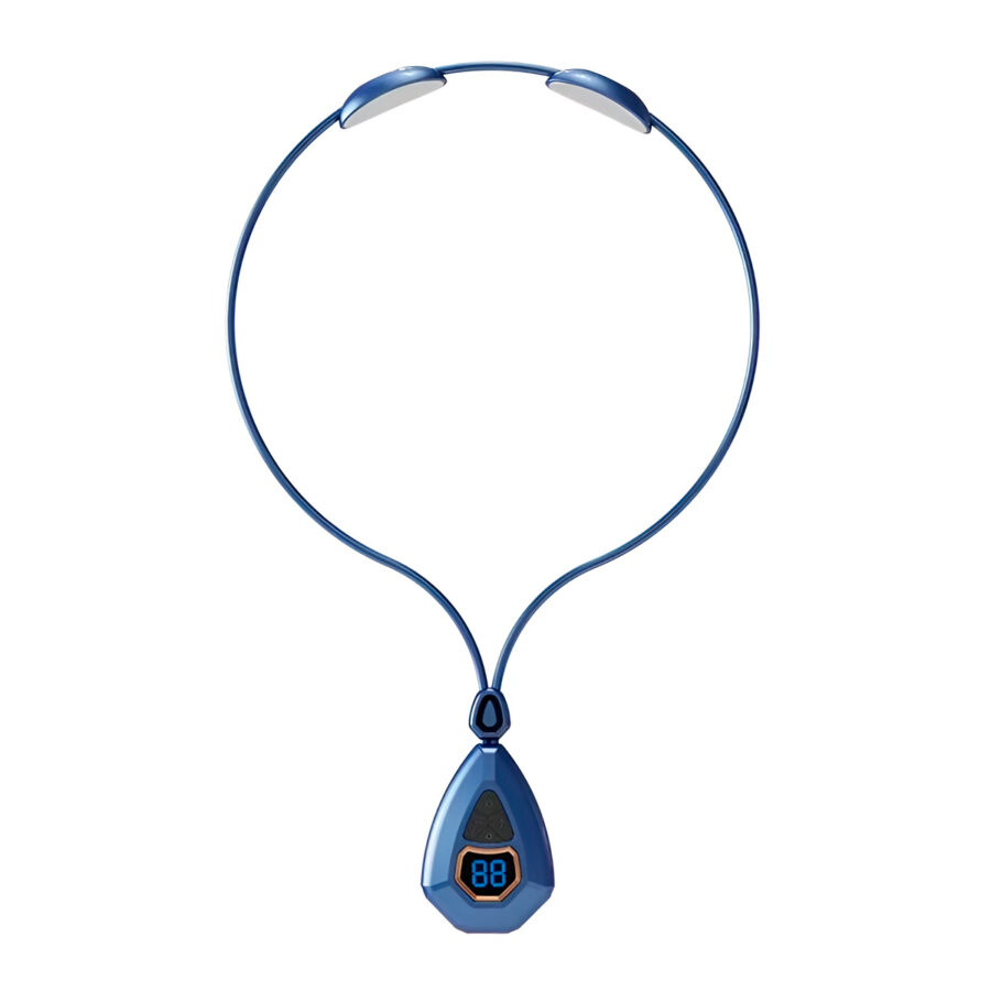 Massageador Elétrico Pescoço Cervical EMS Anti Estresse Cor:Azul
