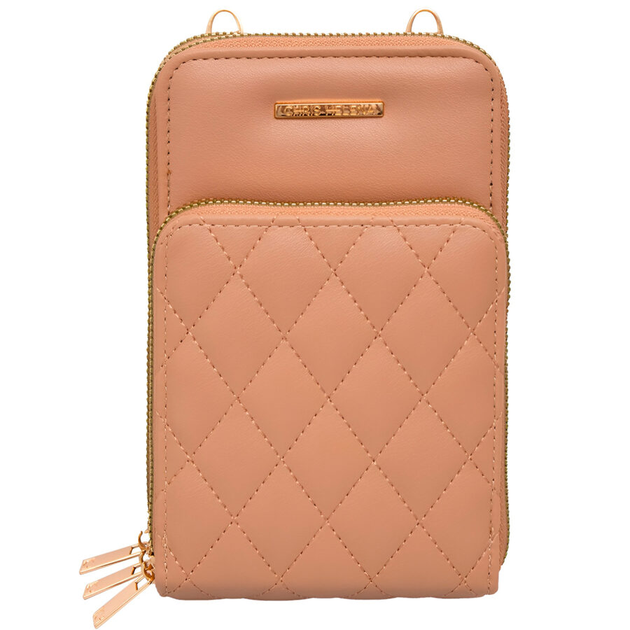 Bolsa Carteira Feminina Com Alça Textura Matelassê Cor:Azul - Imagem 5