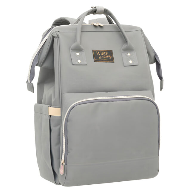 Mochila Maternidade Impermeável Multifuncional Bebê Cor:Cinza