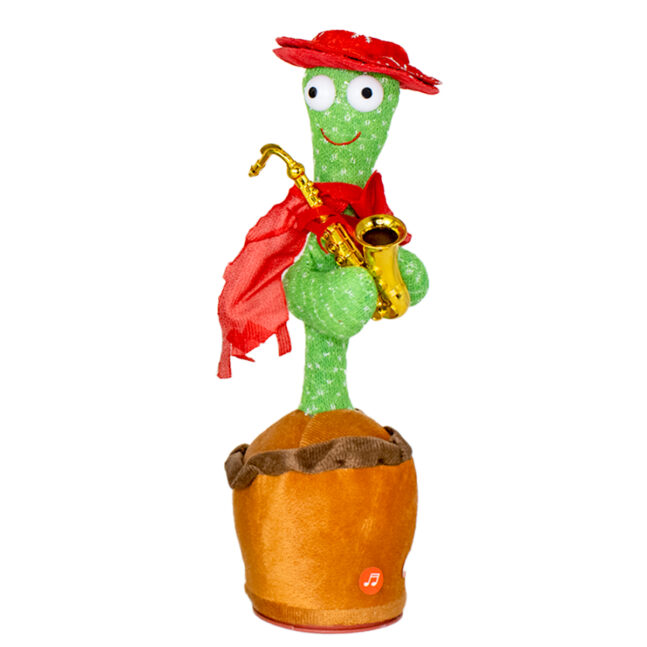 Cacto Dançante Musical Falante Dança Repete Brinquedo USB Modelo:Saxofone